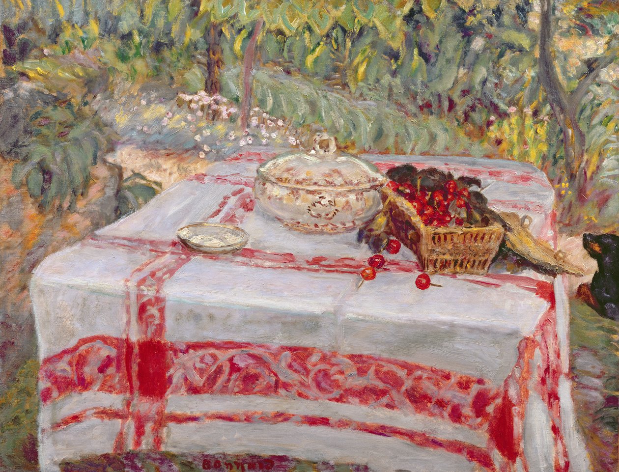 Csendélet terítővel, 1914 körül alkotó: Pierre Bonnard
