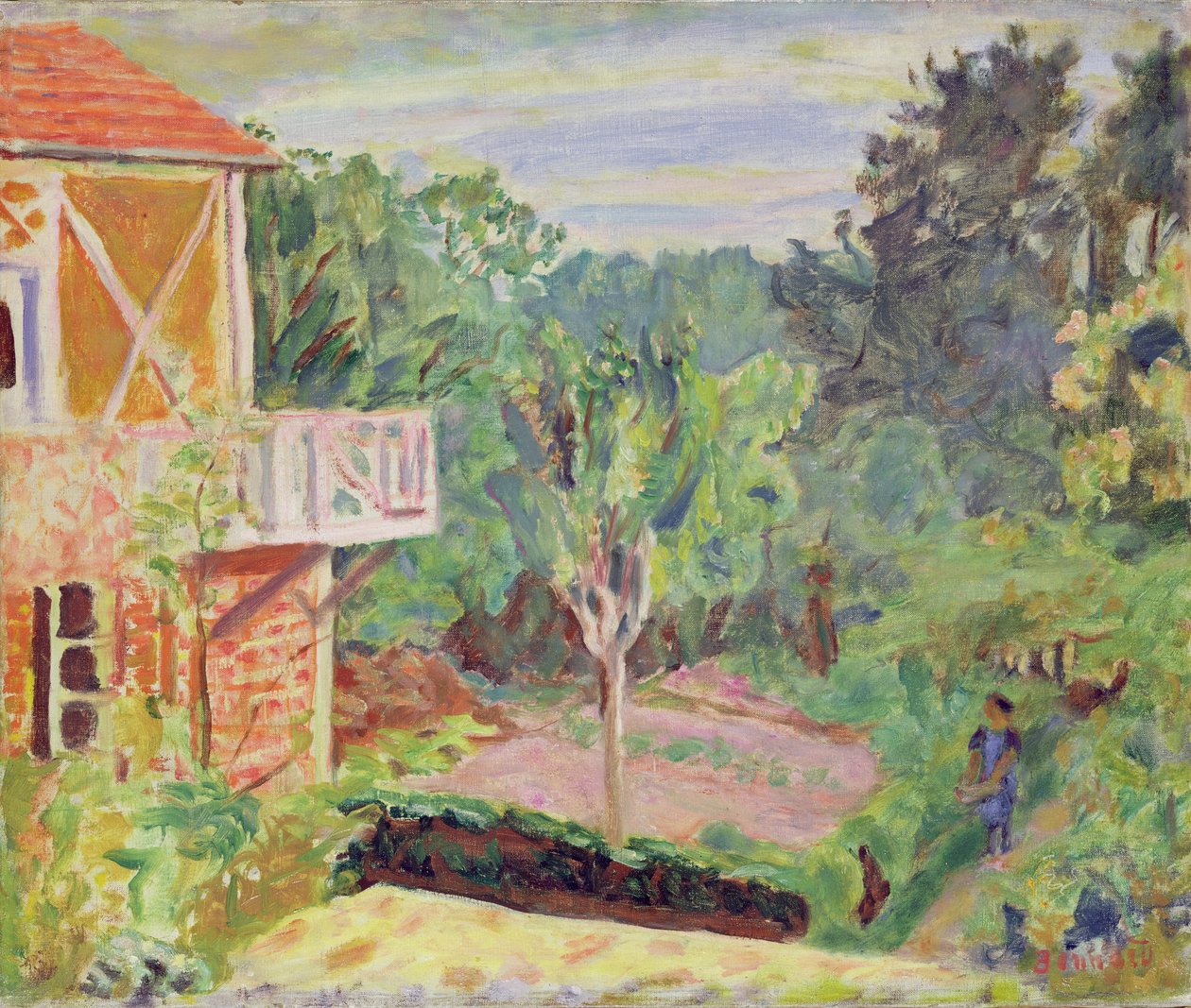 Napfény Vernonban, 1920 körül (olaj, vászon) alkotó: Pierre Bonnard