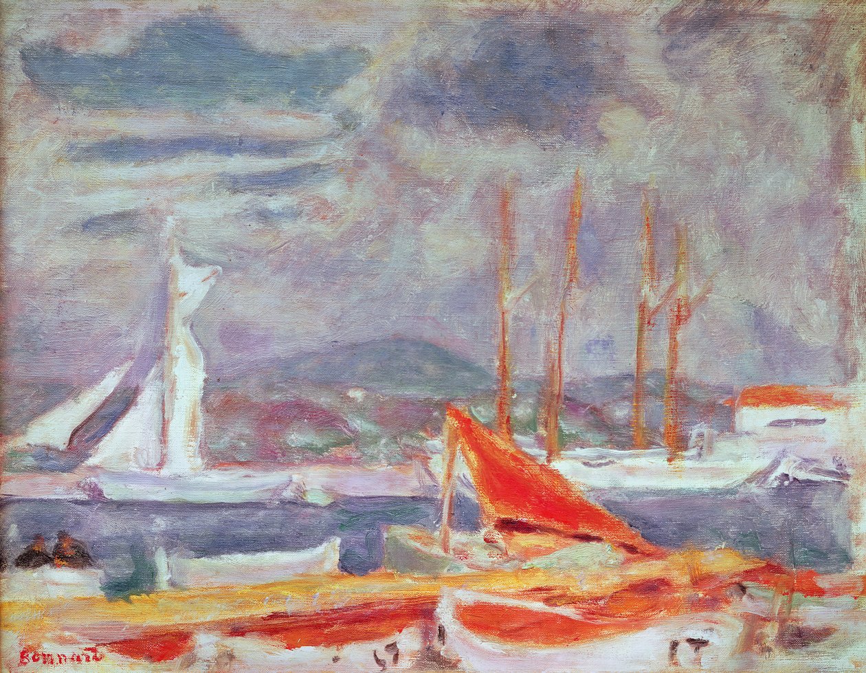 A St. Tropez-i kikötő, 1914 körül alkotó: Pierre Bonnard