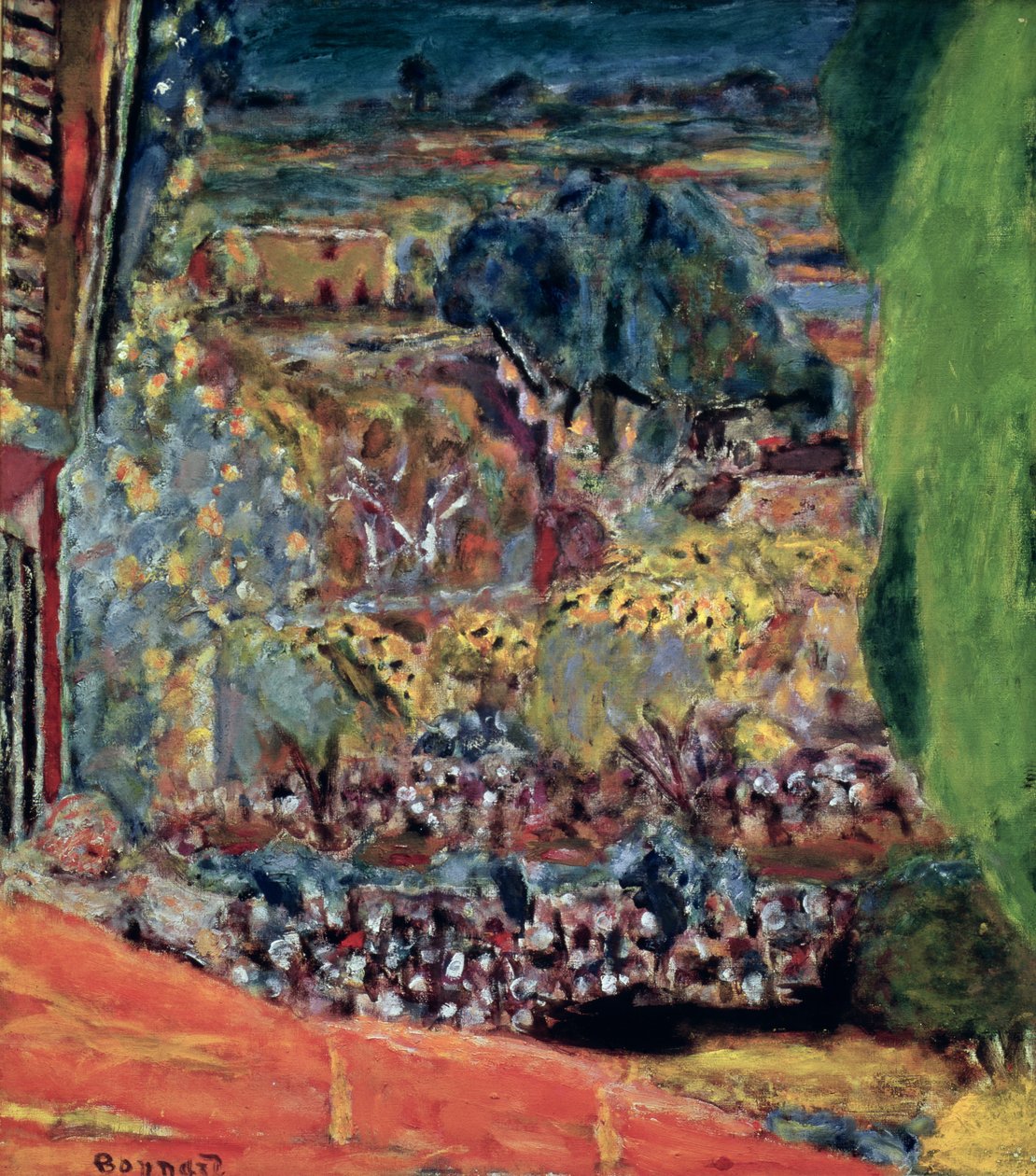 A vörös tető Le Cannet-ban, 1945 alkotó: Pierre Bonnard