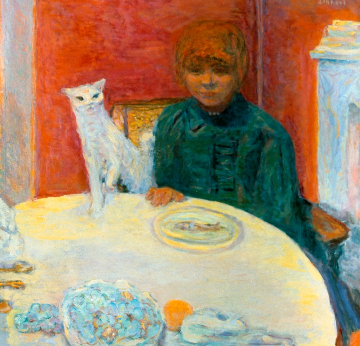 Nő macskával, 1912 alkotó: Pierre Bonnard