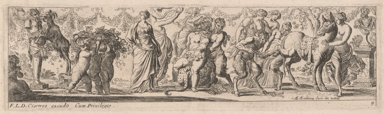 Részeg Silenus alkotó: Pierre Brebiette
