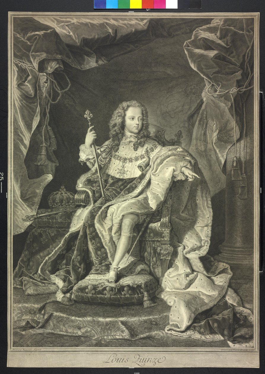 XV. Lajos francia király alkotó: Pierre Drevet