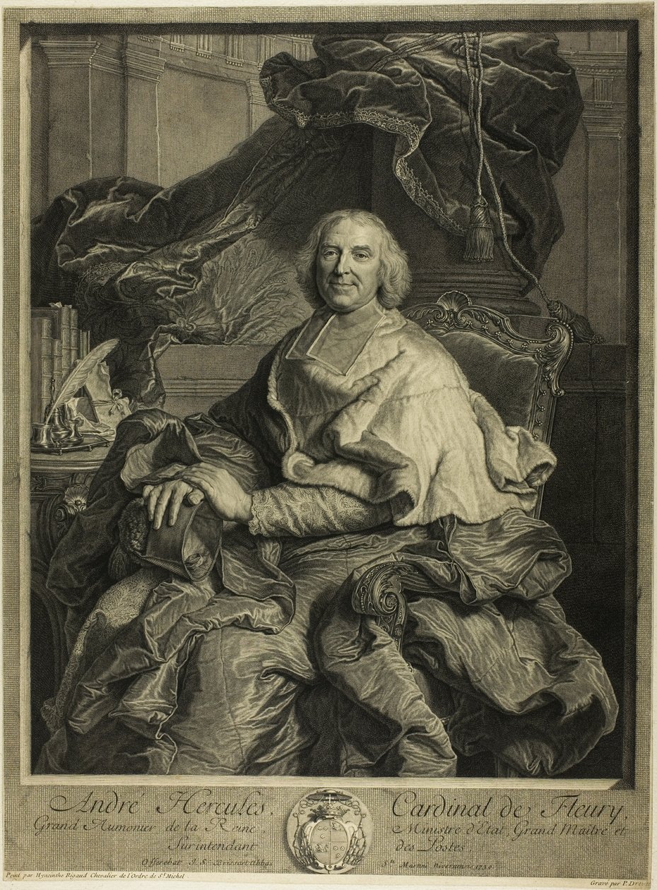 Fleury bíboros portréja alkotó: Pierre Drevet