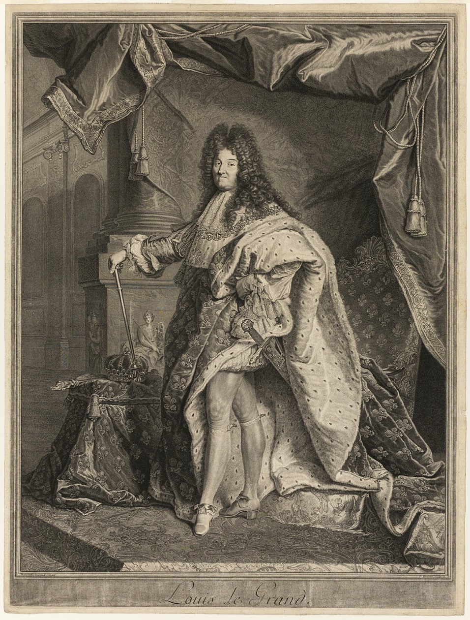 XIV. Lajos portréja alkotó: Pierre Drevet