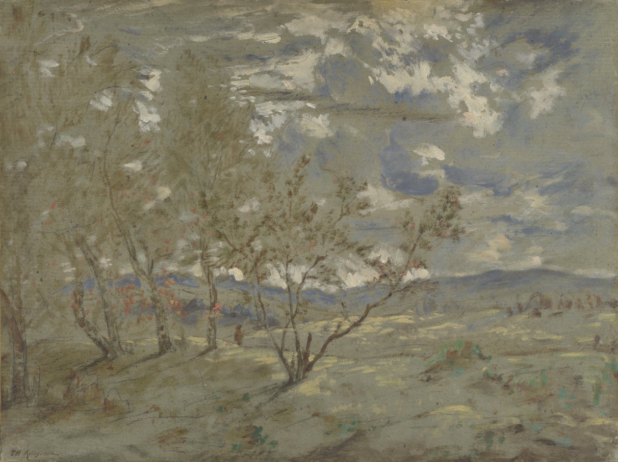 Táj, 1865 körül alkotó: Pierre Etienne Theodore Rousseau