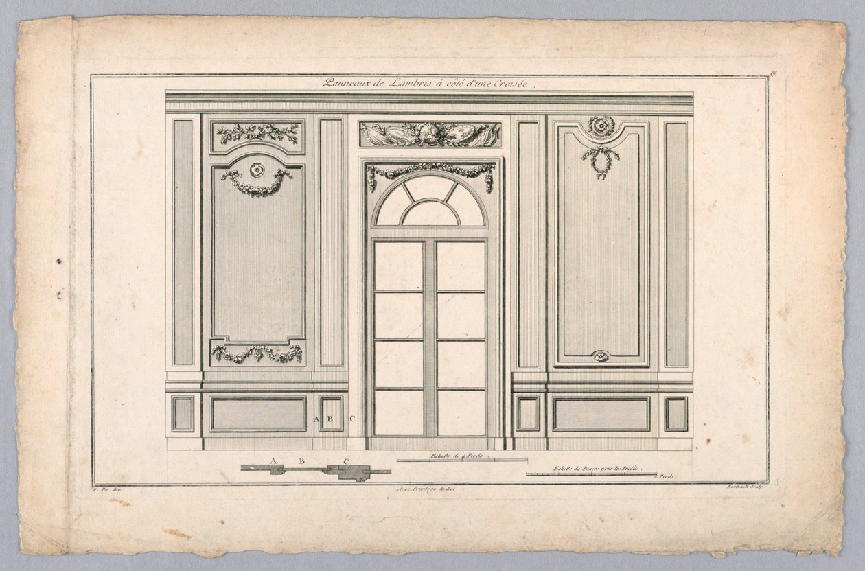 Fal belső ajtóval alkotó: Pierre Gabriel Berthault