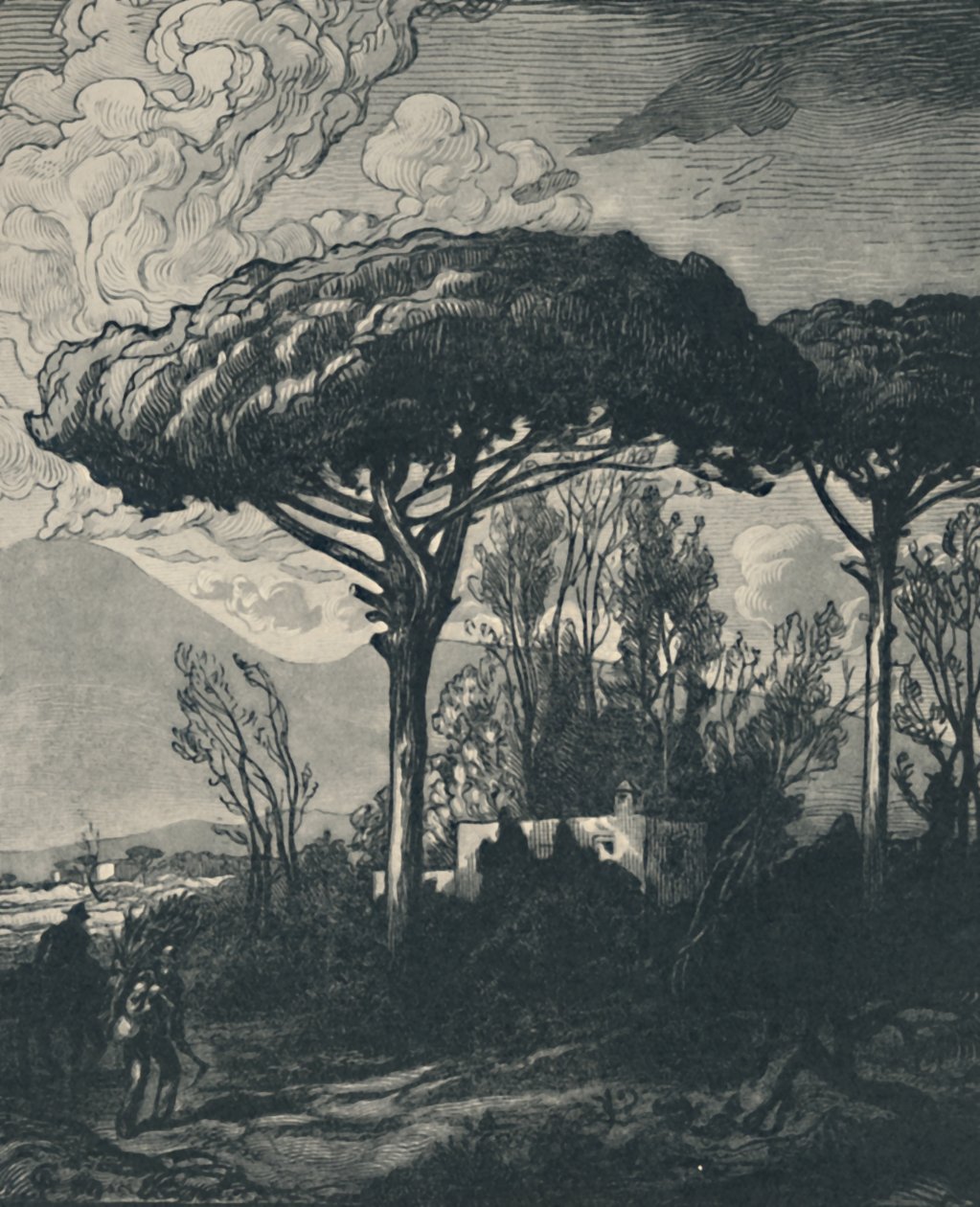 Vezúv Pompejiből, 1919 alkotó: Pierre Gusman