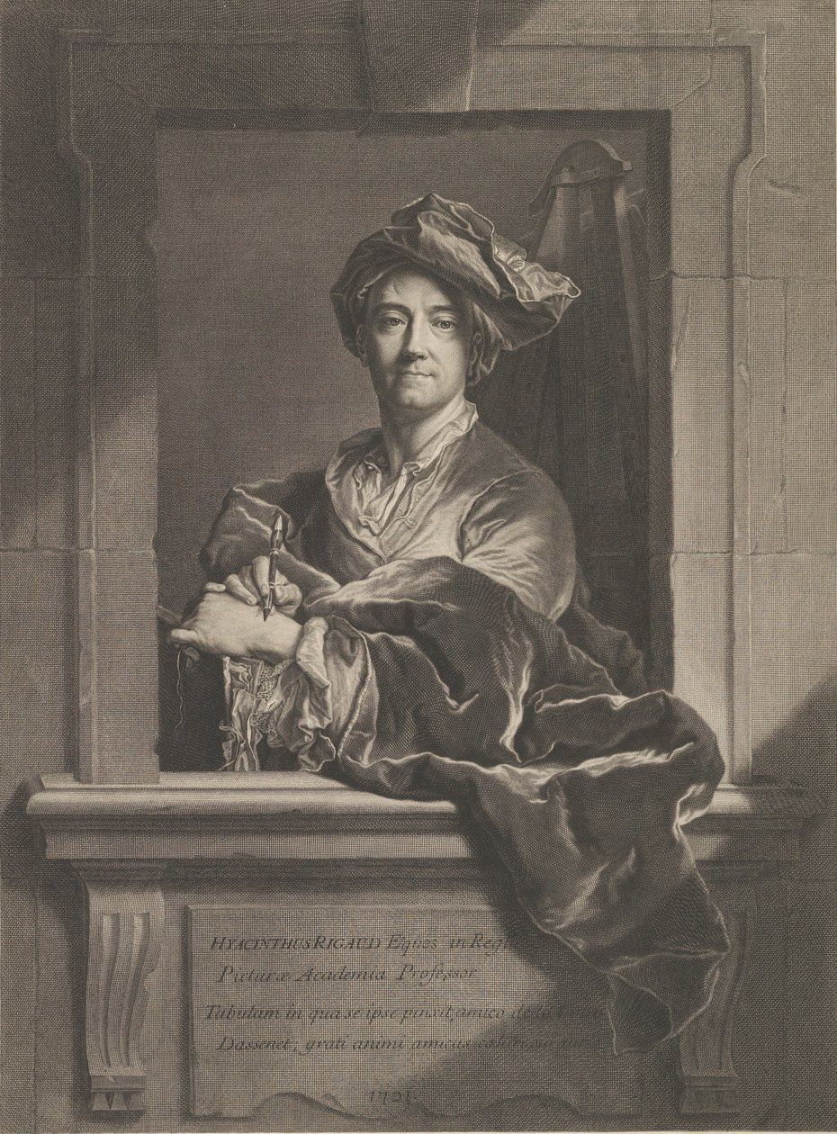 Hyacinthe Rigaud portréja, 1721. alkotó: Pierre Imbert Drevet