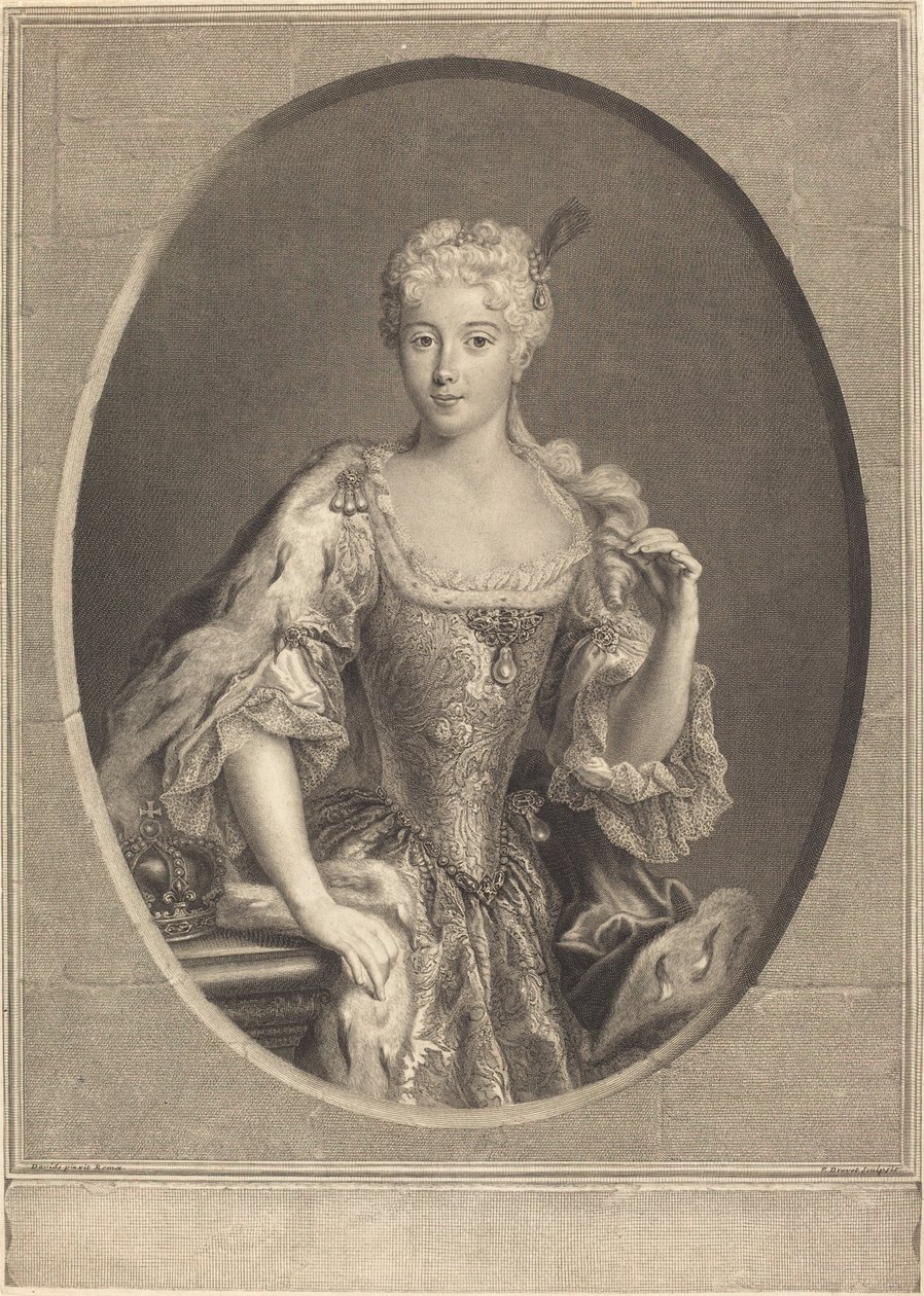 Maria Klementyna Sobieska alkotó: Pierre Imbert Drevet, after Antonio David