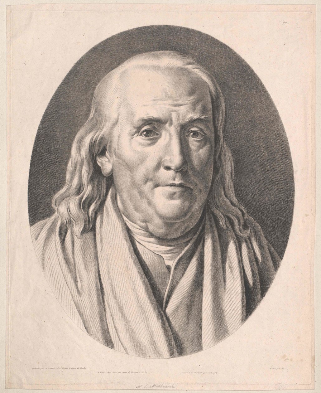 Nicolas Malebranche (nyomtatás) alkotó: Pierre Michel Alix