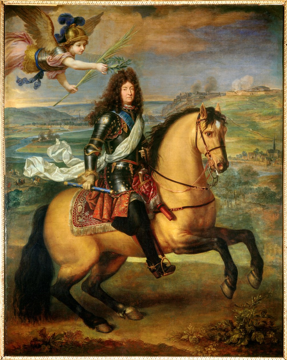 XIV. Lajos lovas portréja alkotó: Pierre Mignard