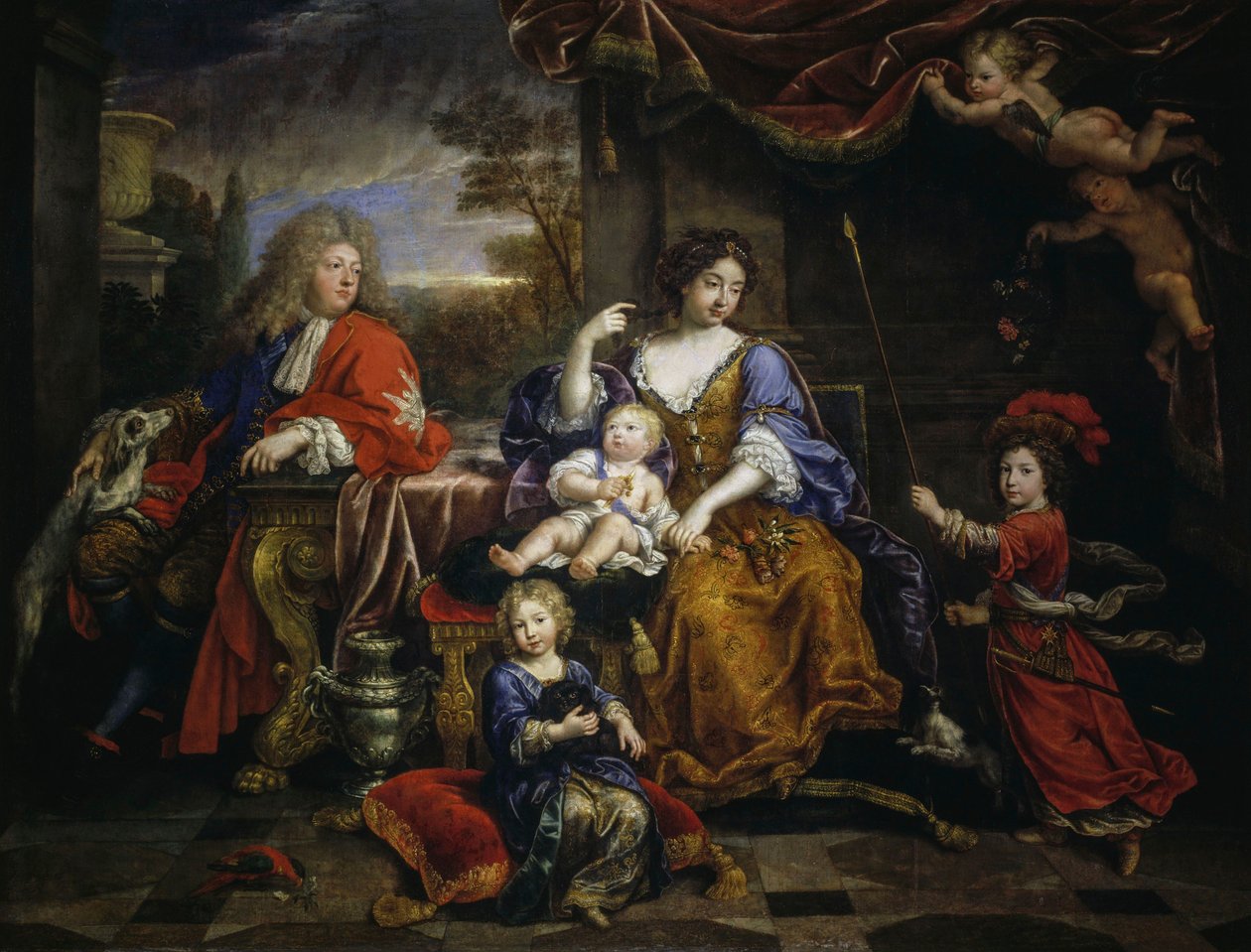 Franciaország nagyhercege és családja alkotó: Pierre Mignard