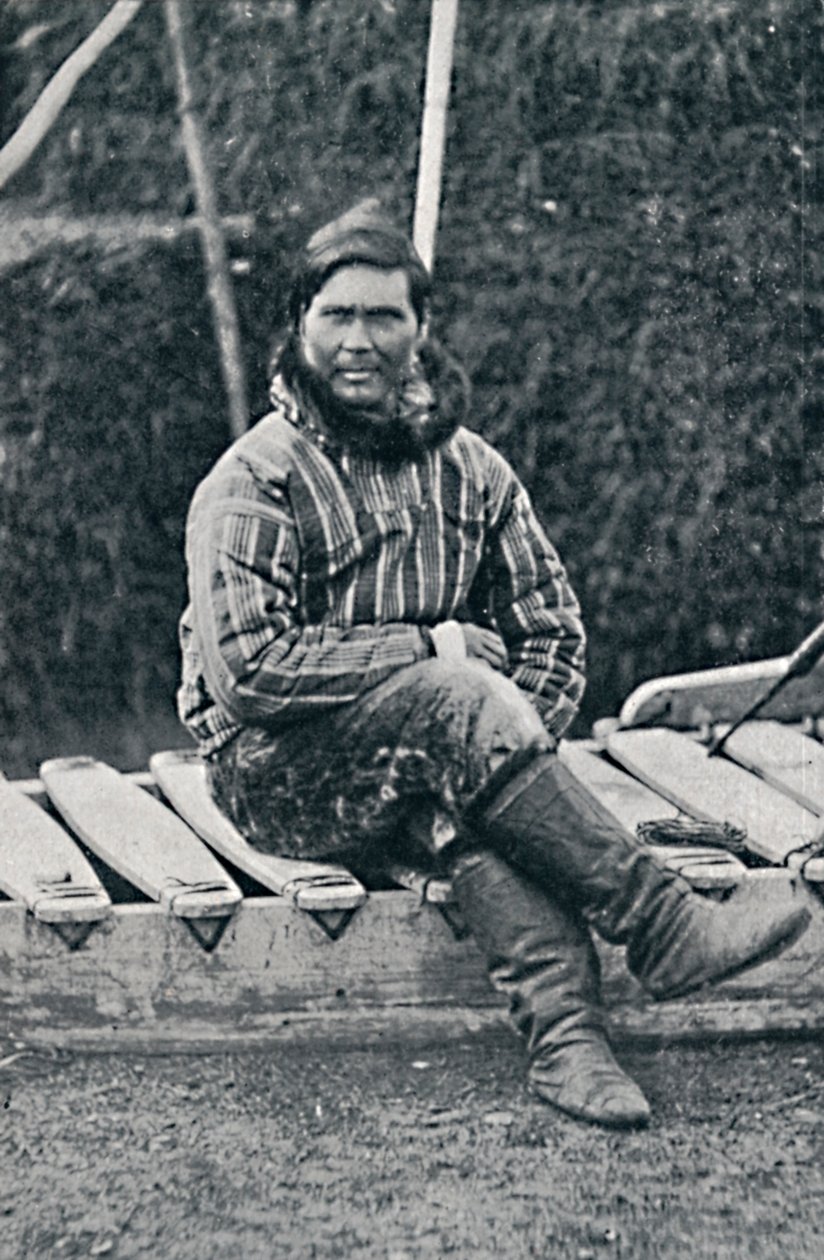 Szánkóján pihenő eszkimó, 1912 alkotó: Pierre Petit