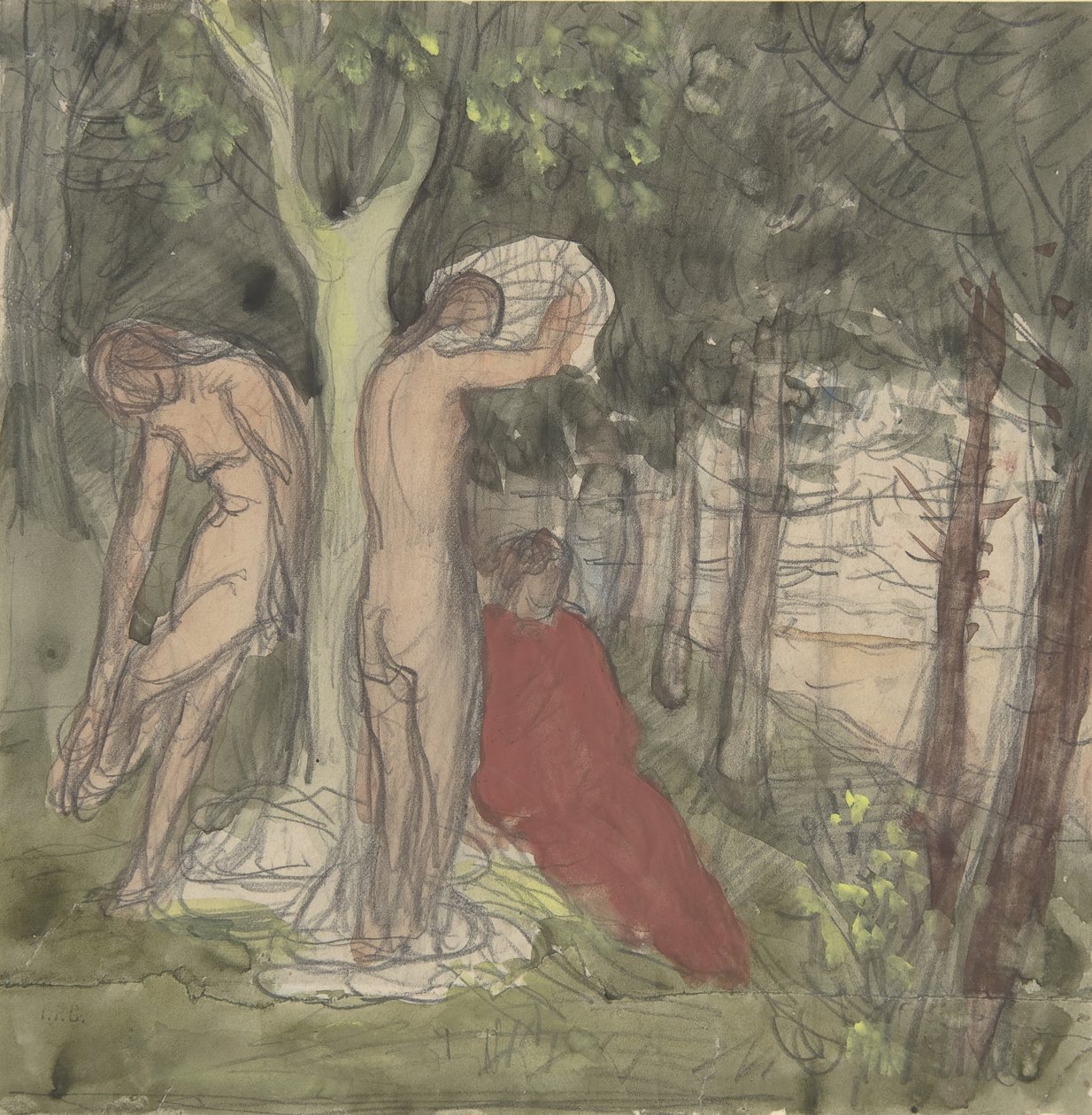 Fürdőzők, XIX. alkotó: Pierre Puvis de Chavannes
