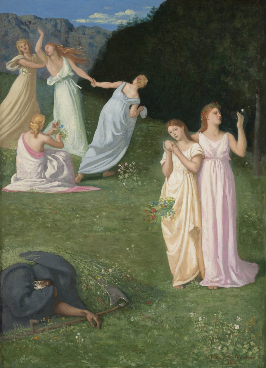 A Halál és a lányok, 1872 alkotó: Pierre Puvis de Chavannes
