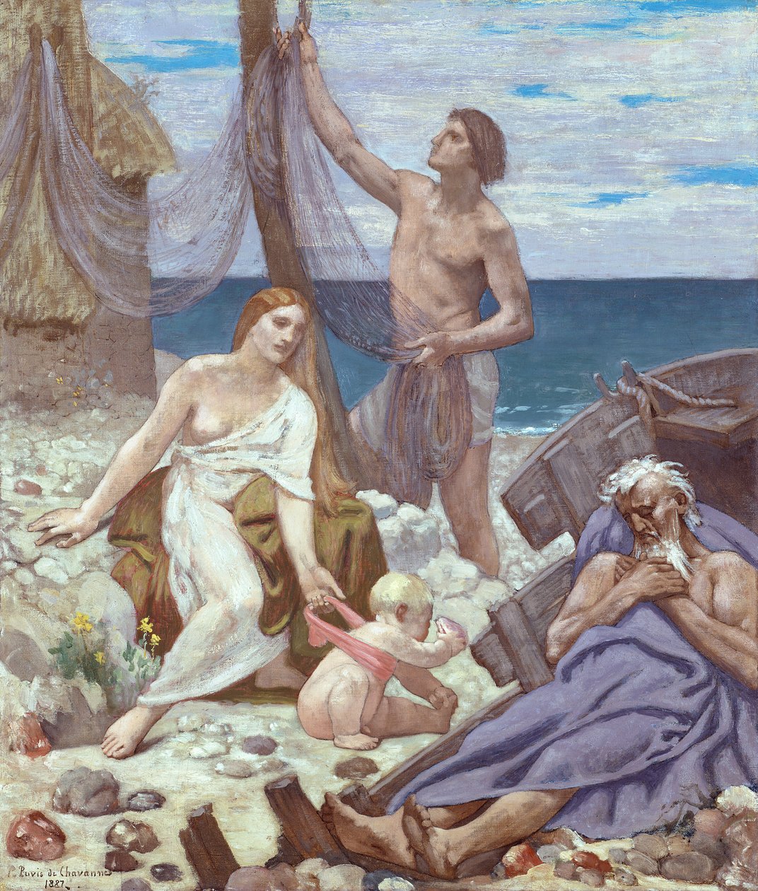 A halász családja, 1887. alkotó: Pierre Puvis de Chavannes