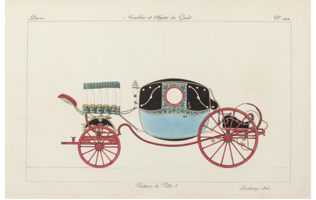 Városi autó, 1800-as évek. alkotó: Pierre de La Mesangere