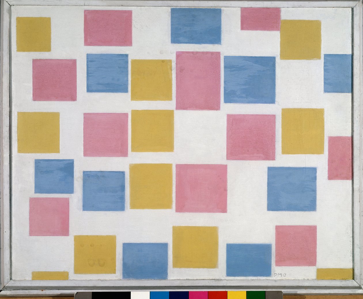 Kompozíció színekkel Piet Mondrian festménye alkotó: Piet Mondrian