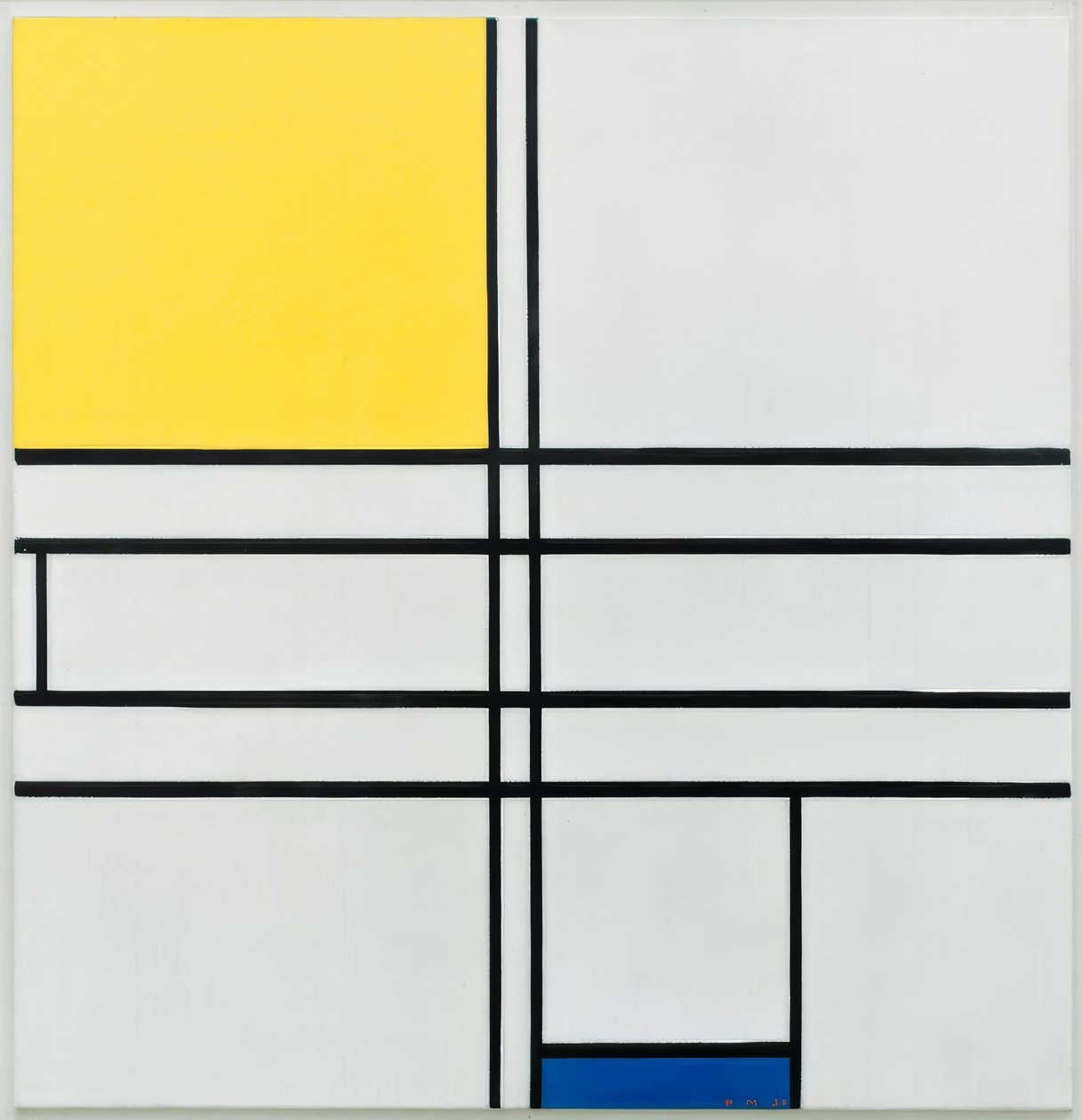 C összetétel; Kék és sárga összetétel alkotó: Piet Mondrian