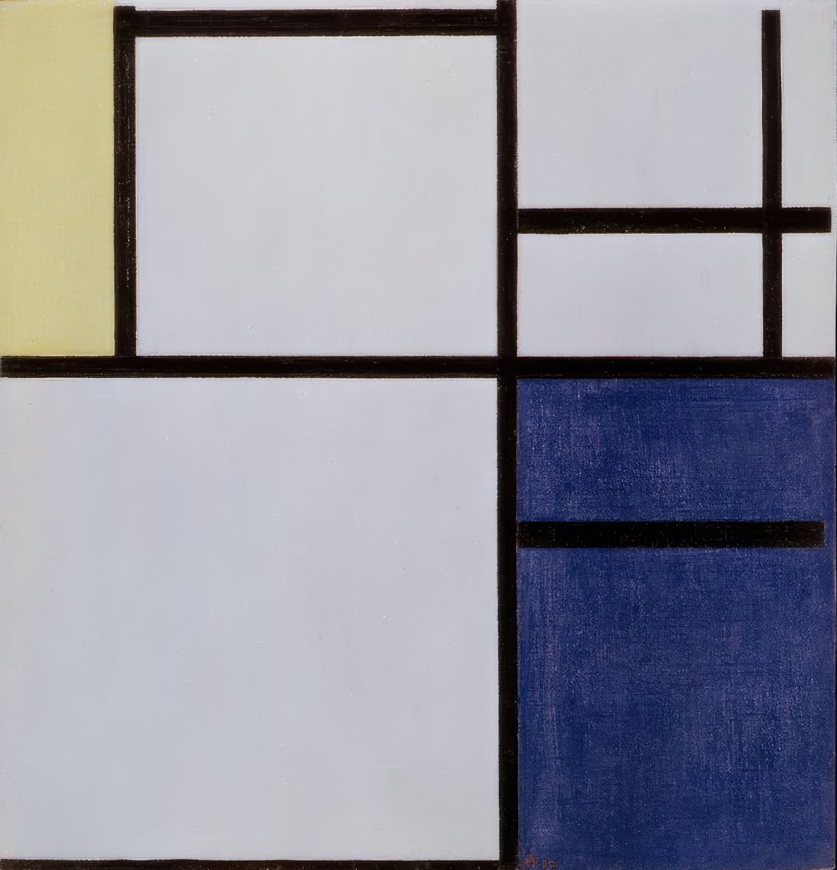 FEHÉR, SZÜRKE, SÁRGA, KÉK alkotó: Piet Mondrian