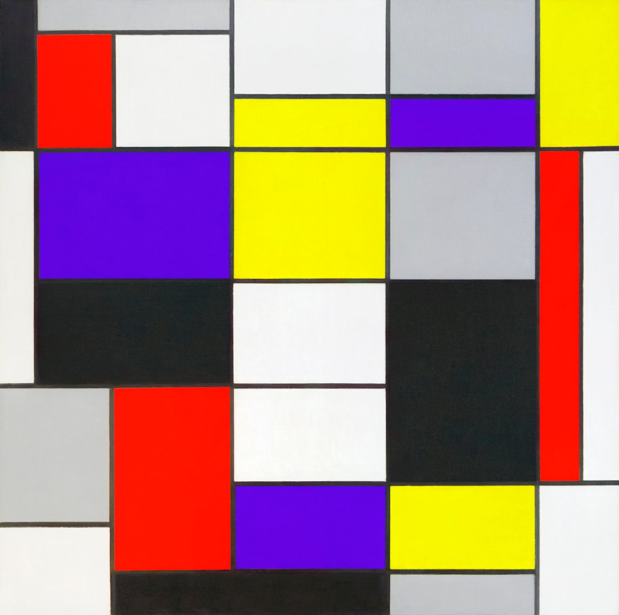 A kompozíció alkotó: Piet Mondrian