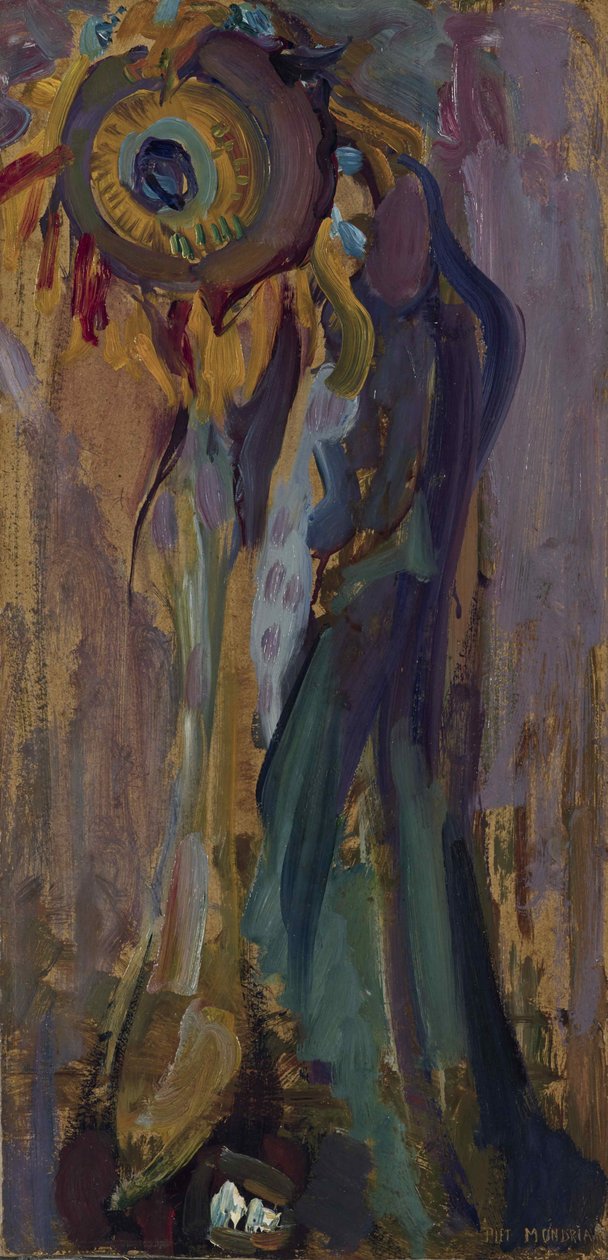 Haldokló napraforgó I, 1908. alkotó: Piet Mondrian