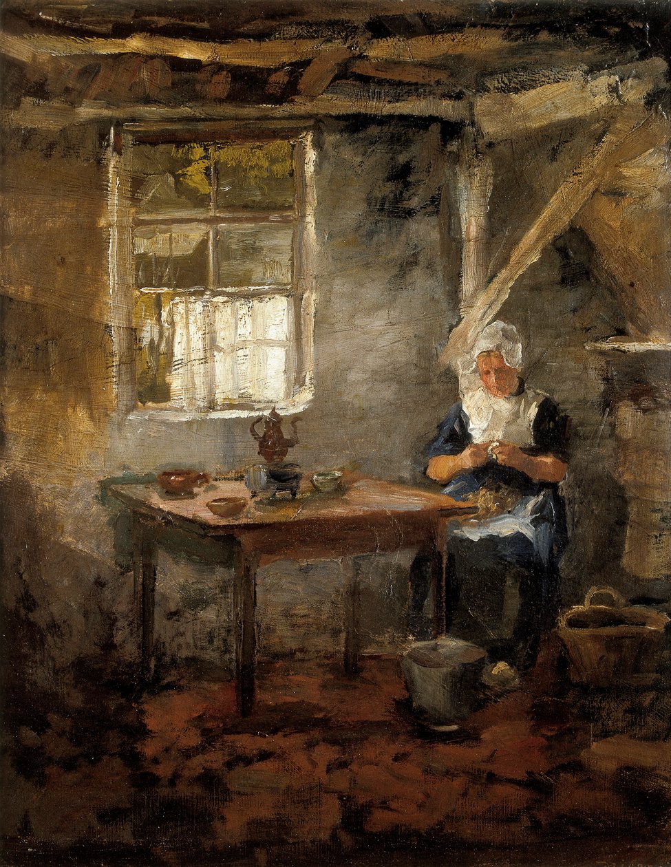 Nő holland belső térben, 1899 alkotó: Piet Mondrian