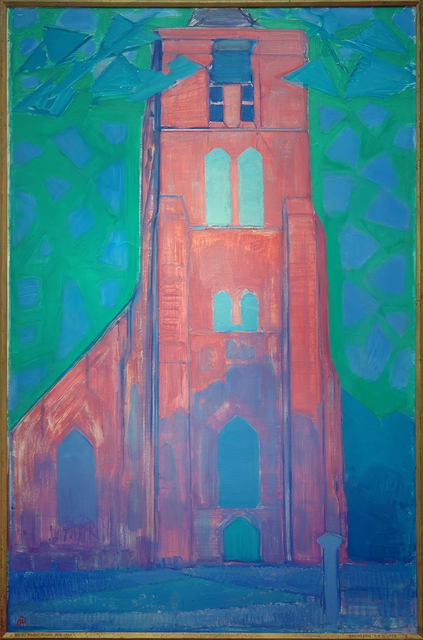 Zeeland templomtorony (templomtorony Domburgig) alkotó: Piet Mondrian