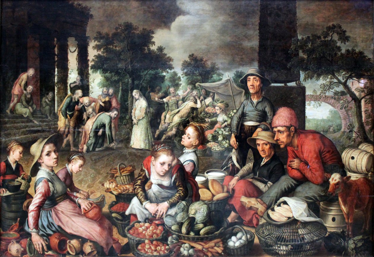 Piaci jelenet Krisztussal és a házasságtörővel alkotó: Pieter Aertsen
