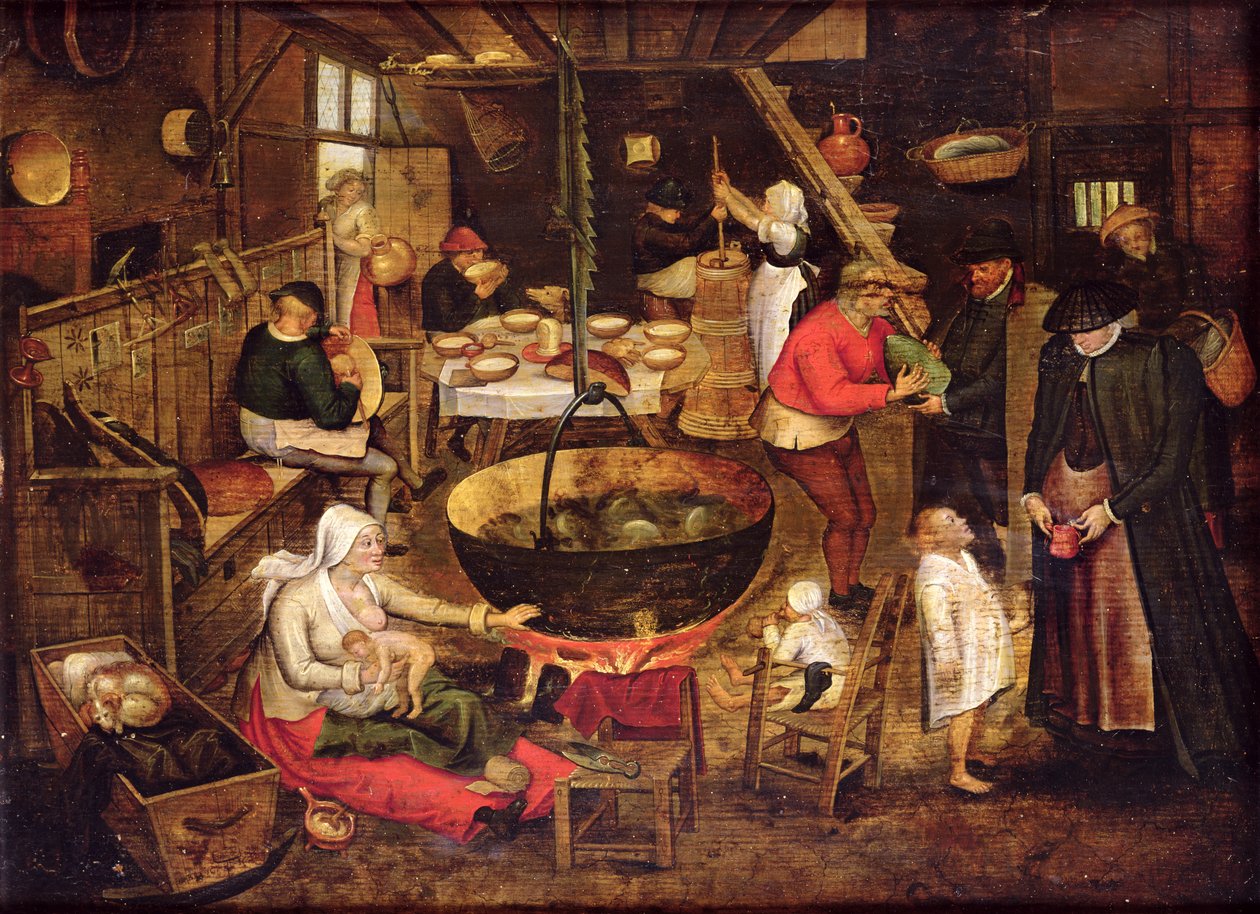 Konyha belső alkotó: Pieter Bruegel the Elder