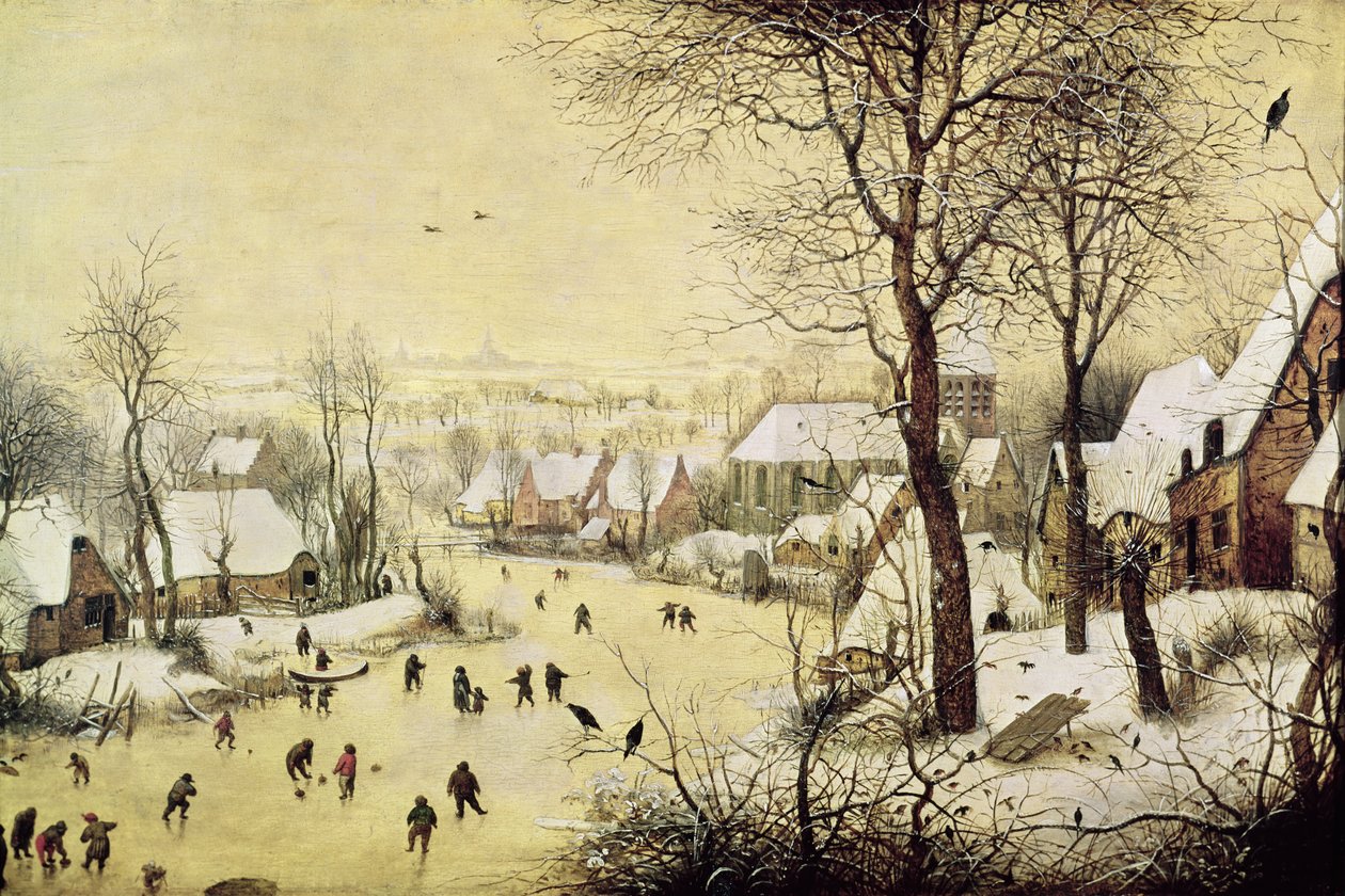 Téli táj korcsolyázókkal és madárcsapdával, 1565 alkotó: Pieter Bruegel the Elder