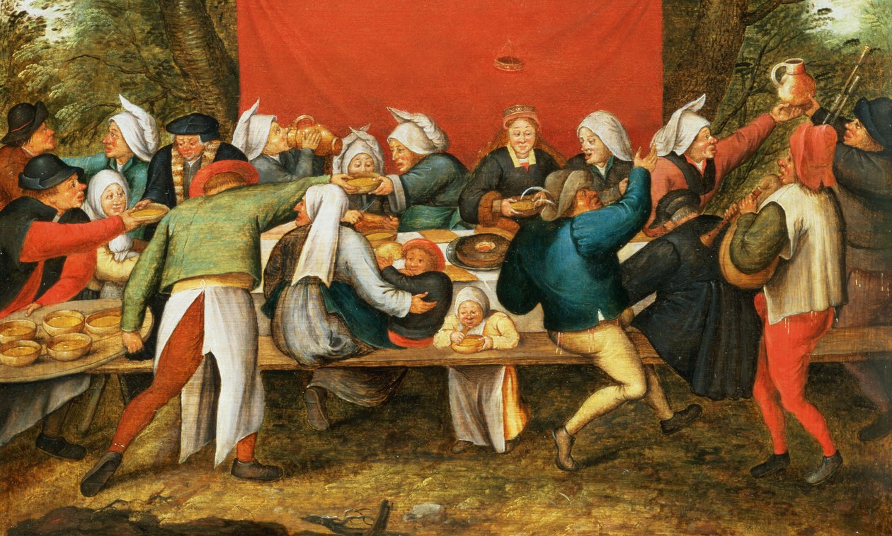 Esküvői lakoma (panel) alkotó: Pieter Brueghel the Younger
