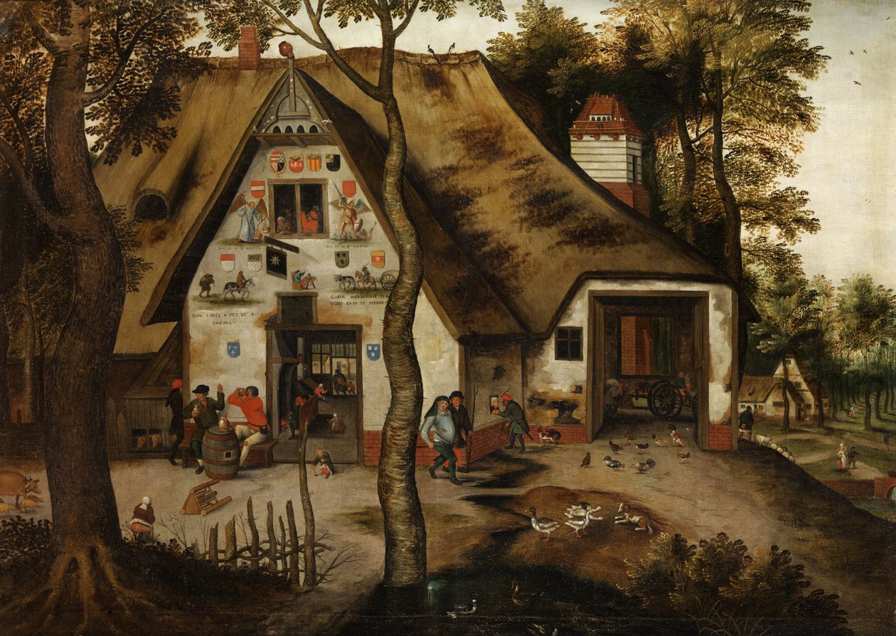 Falusi jelenet kocsmával St. Michaelben alkotó: Pieter Brueghel the Younger