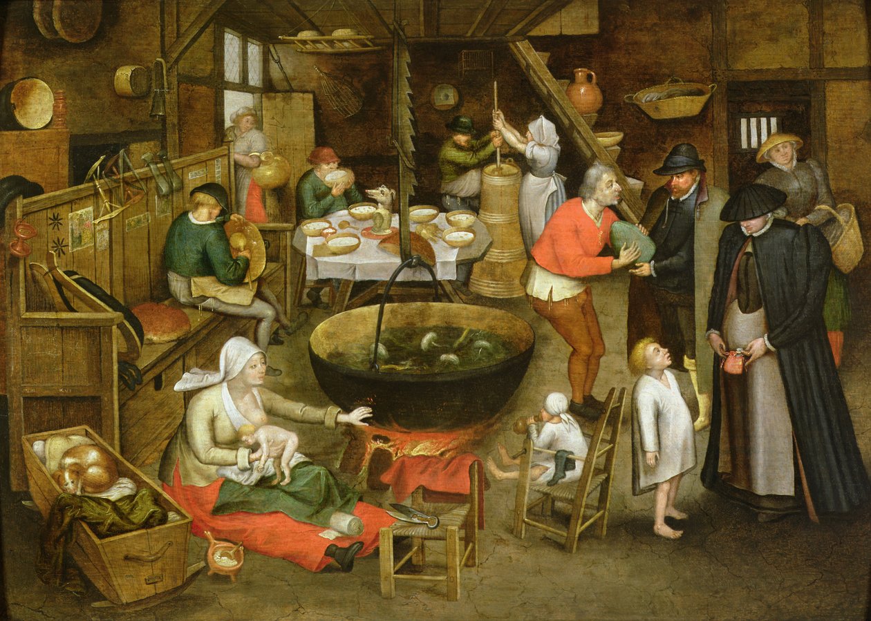 Látogatás a farmon (panel) alkotó: Pieter Brueghel the Younger