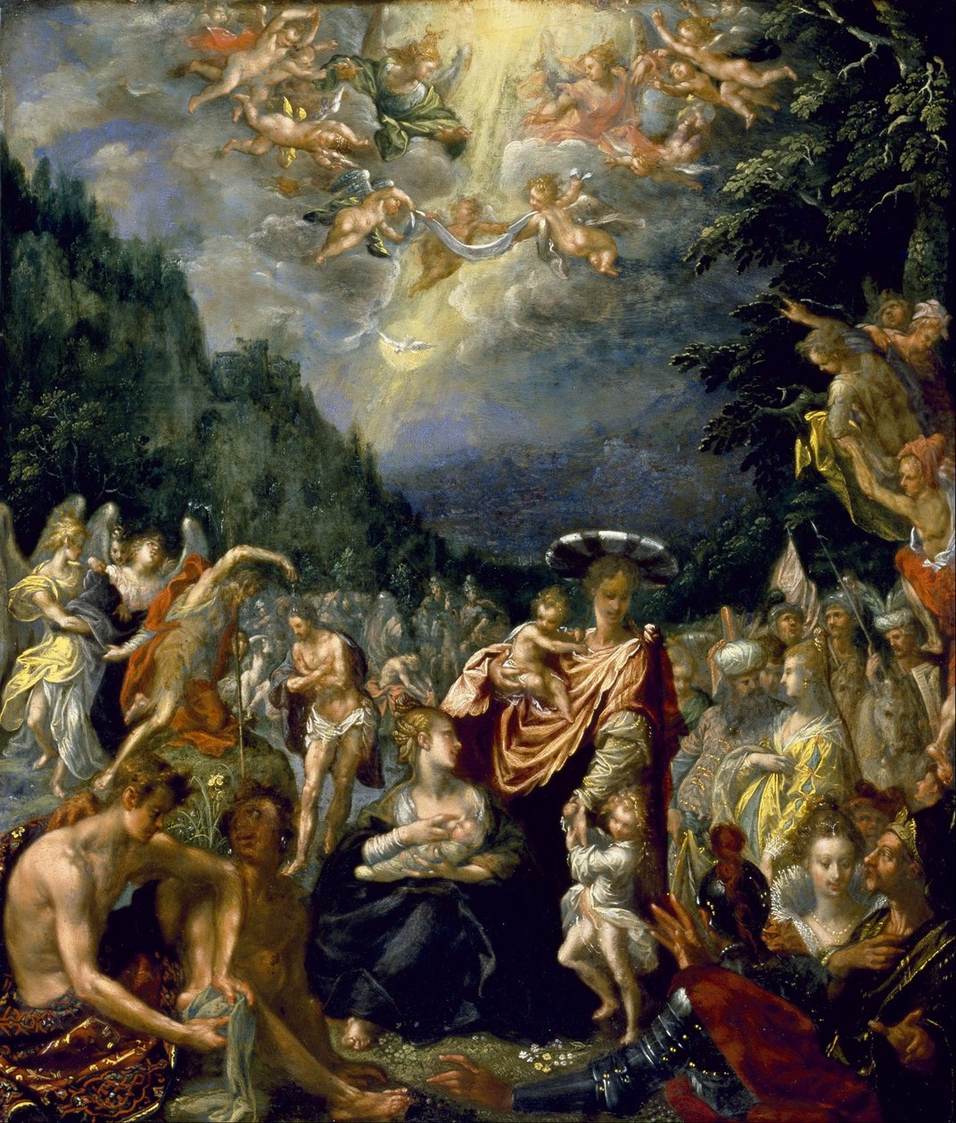 Krisztus keresztsége alkotó: Pieter Isaacsz