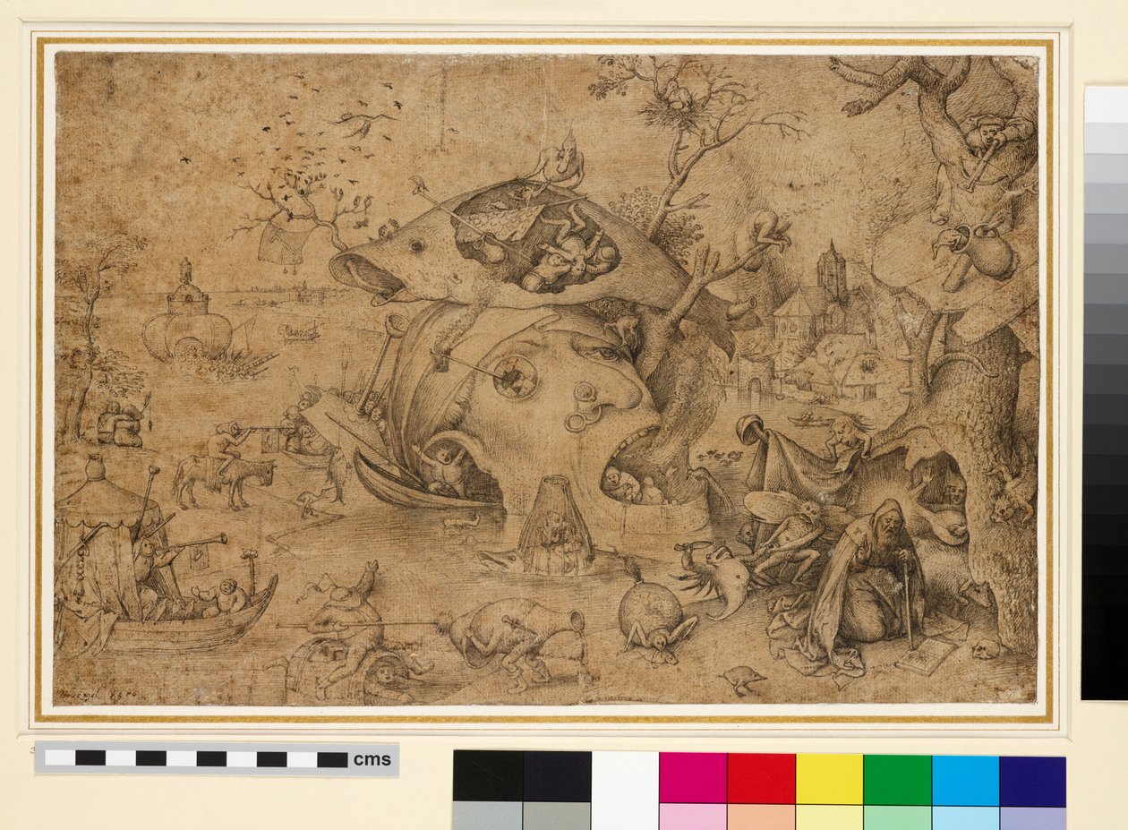 Szent Antal megkísértése, 1556 (toll és tus, papír) alkotó: Pieter Bruegel the Elder