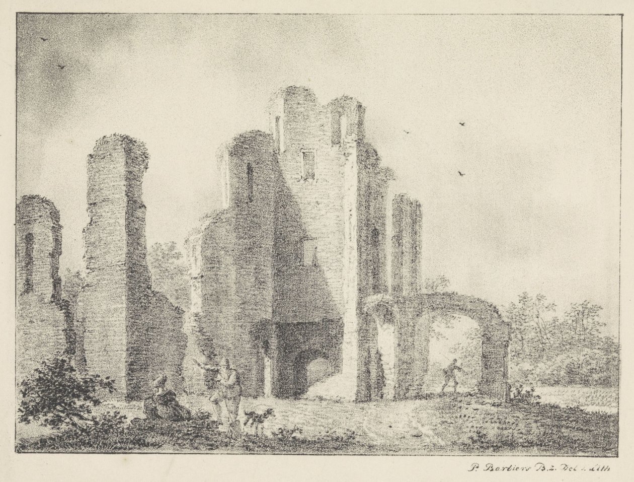 Táj romokkal és alakokkal alkotó: Pieter Bartholomeusz. Barbiers