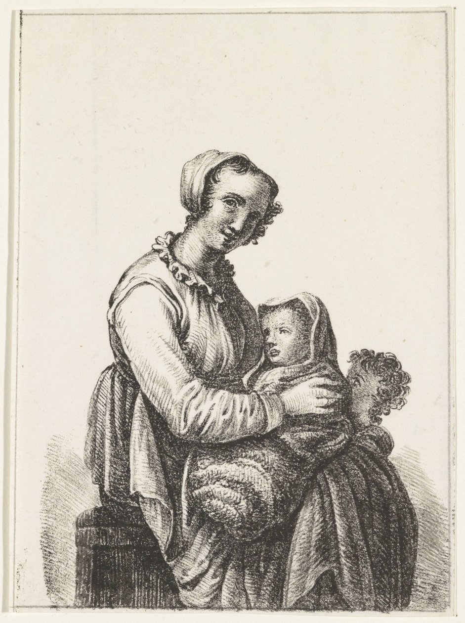 Anya babával és kisgyermekkel alkotó: Pieter Bartholomeusz. Barbiers