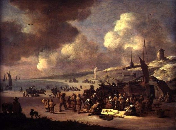 A scheveningeni part (olaj a panelen) alkotó: Pieter Bouts