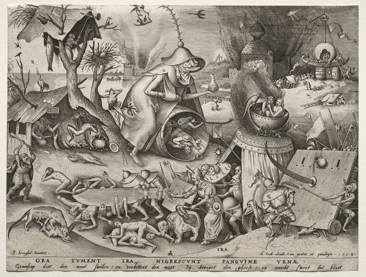 A hét halálos bűn: harag. alkotó: Pieter Bruegel the Elder