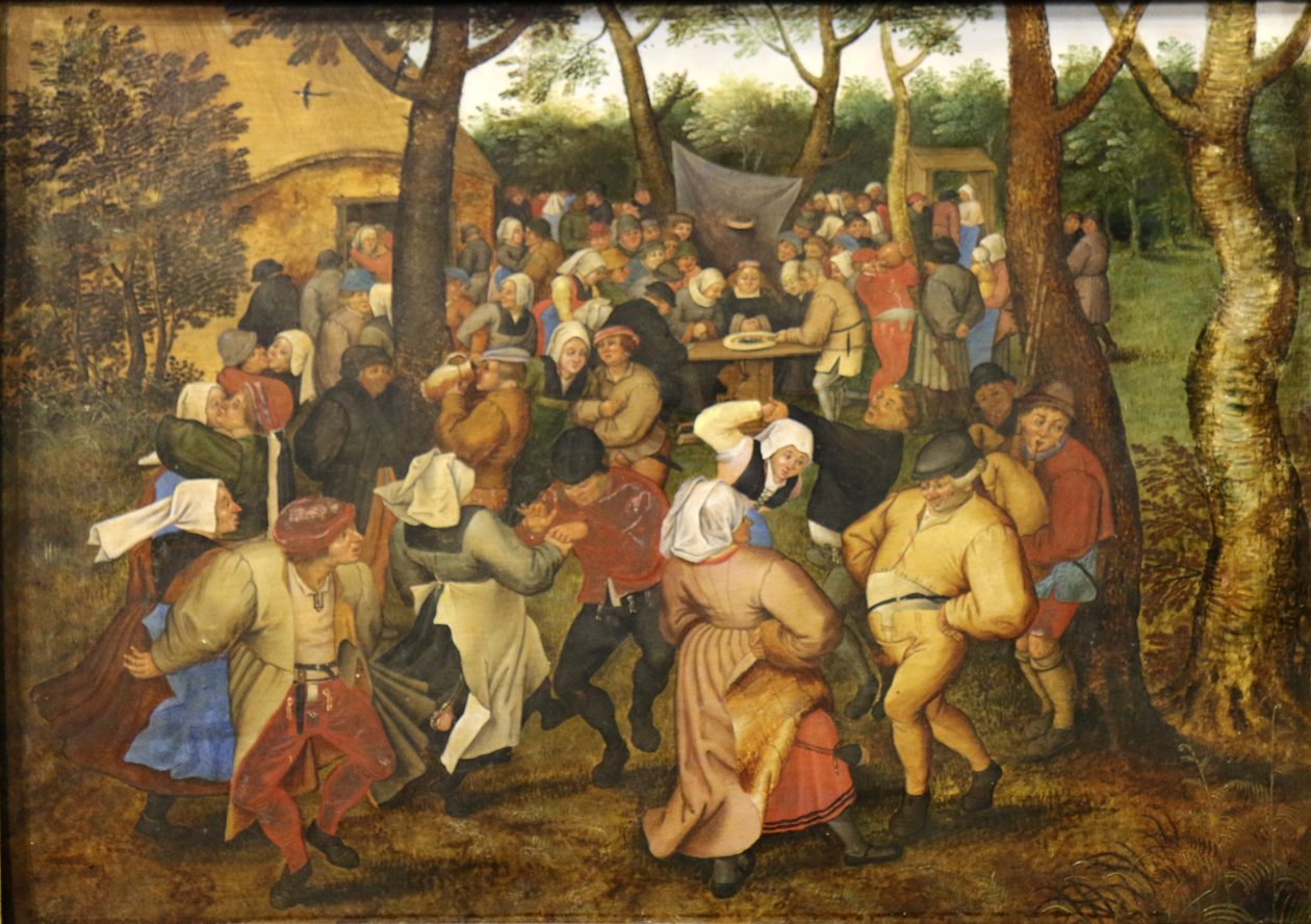 Esküvői tánc. alkotó: Pieter Brueghel the Younger
