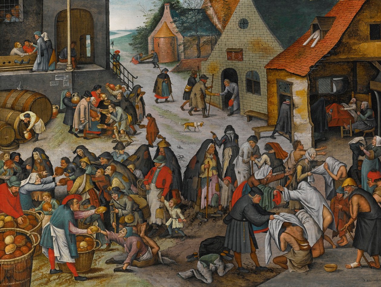 Az irgalmasság hét cselekedete alkotó: Pieter Brueghel the Younger