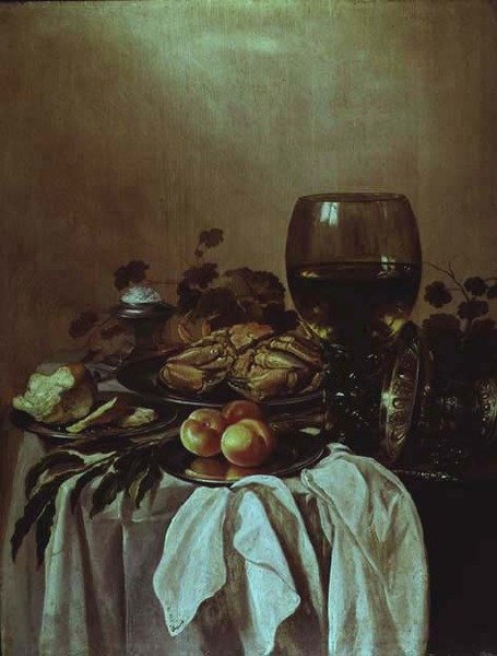 Csendélet egy rákkal alkotó: Pieter Claesz