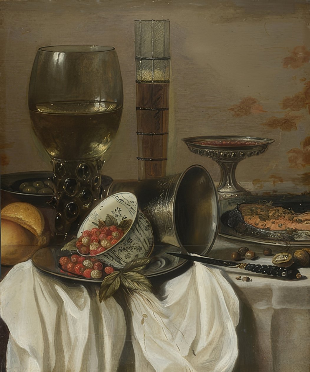 Csendélet ivóedényekkel. 1649 alkotó: Pieter Claesz