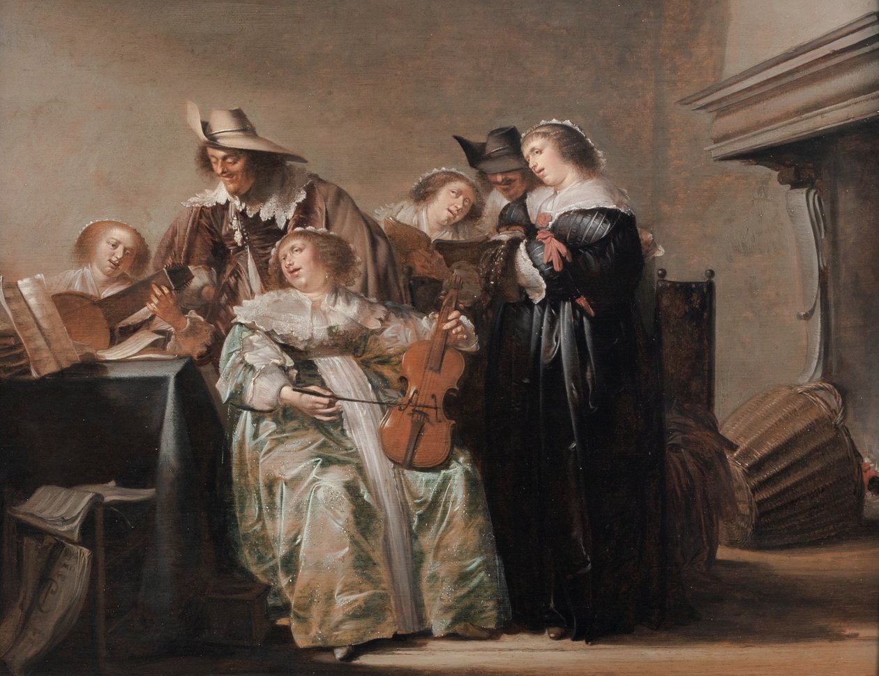 Egy zenei társulat alkotó: Pieter Codde