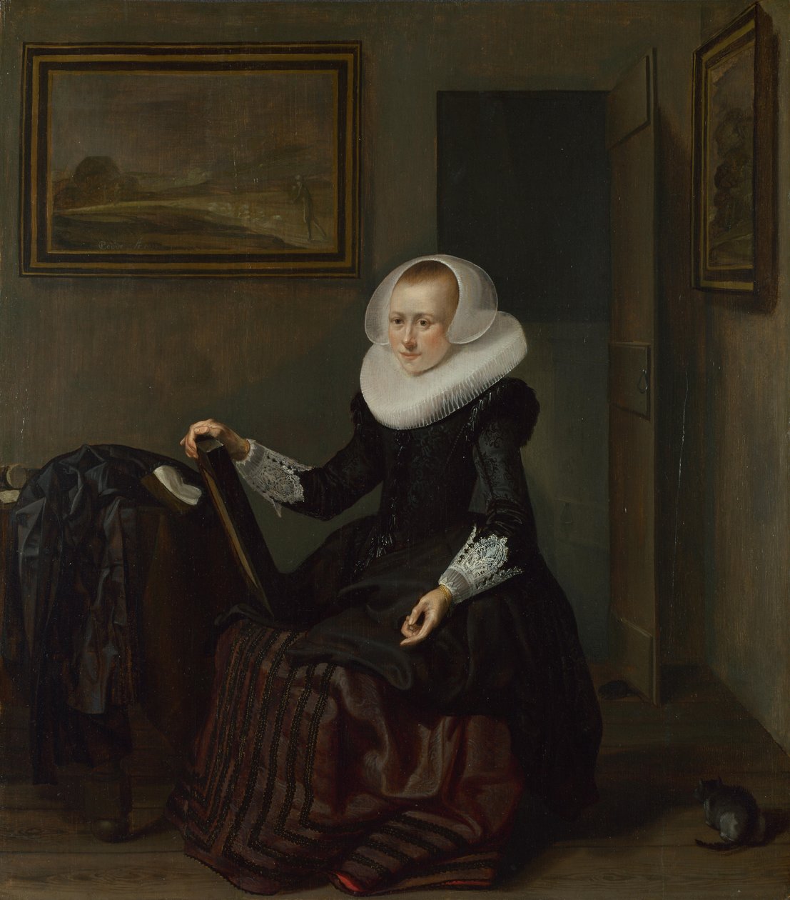 Egy nő, aki tükröt tart, 1625 alkotó: Pieter Codde
