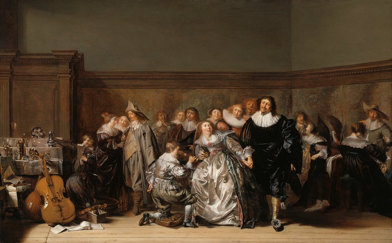 Egy elegáns társaság, 1632. alkotó: Pieter Codde