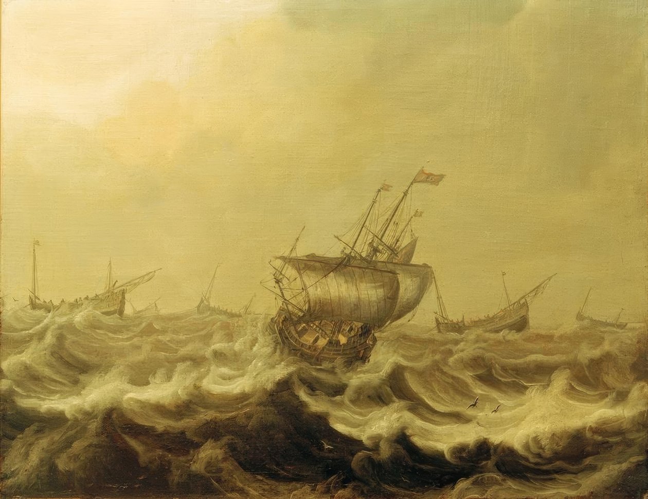 Hajók viharban alkotó: Pieter Coopse