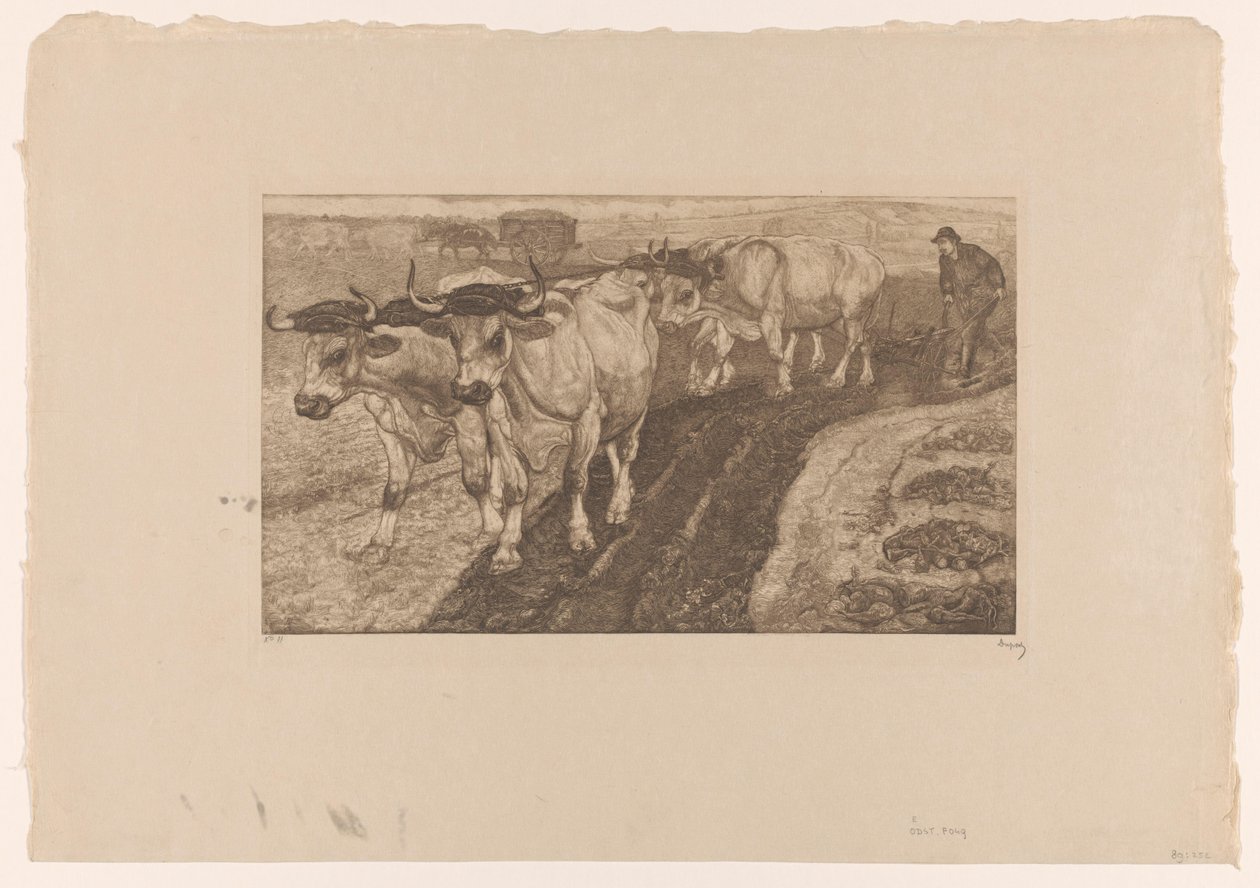 Négy szántó ökör alkotó: Pieter Dupont (signed by artist)